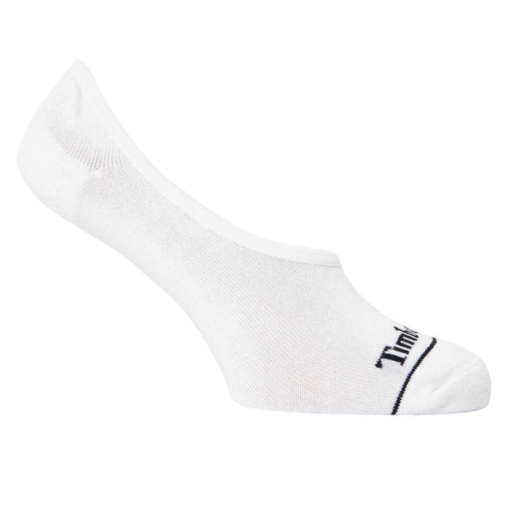 Timberland Mens Cotton Blend Liner Socks (Pack of 3) / White